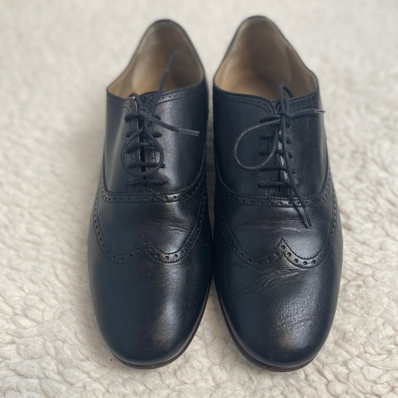 Hermès Men’s Black Leather Loafers EU 41.5 US 8.5 Lace-Up Dress Business‎ Shoes - Picture 2 of 14
